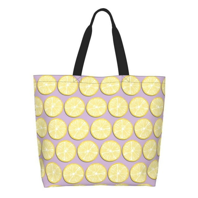 Easygdp Yellow Lemon Slices Bolsas Tote para Mujer, Bolsos de Hombro para Viaje, Bolsos de Mano de Gran Capacidad para Compras y Trabajo