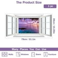 thumbnail image 2 of 3D Window Wall Stickers 31x15 Inch PVC Wall Stickers Water Beach Sunset Fake Windows Wall Decals Self Adhesive Wall Murals, 2 of 9