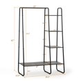 thumbnail image 5 of SunnyPoint Freestanding Clothes Metal Garment and Accessories, Organizer Closet Rack (WHT), 5 of 5