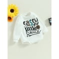 thumbnail image 3 of Bagilaanoe Newborn Baby Girl Boy Oversized Rompers Sweatshirt Long Sleeve Bodysuits Letter Print Pullover 3M 6M 12M 18M Infant Casual Tee Tops, 3 of 8