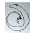 thumbnail image 3 of R.H. Jewelry Stainless Steel Pendant Necklace I Love You to the Moon and Back With Blue Cystal, 3 of 4