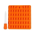 thumbnail image 3 of Molde de silicona con forma de oso de 53 cavidades para chocolate, gomitas, gelatina, galletas, cubitos de hielo (naranja, con gotero), 3 of 7
