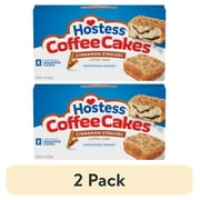 (2 pack) Hostess Coffee Cakes, Cinnamon Streusel Snack Cakes, 11.6 oz Box (8 Count)