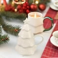 thumbnail image 7 of Virelaxpo Christmas Tree Design Ceramic Mug with Lid 300ml, Insulated Cup for Hot Drinks Holiday Gift for Couples, 7 of 7