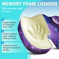 thumbnail image 5 of Premium Galaxy Pattern Memory Foam Seat Cushion Ergonomic Chair Pad for Office Chair, Car, Airplane & Bleachers Sciatica, Tailbone Hip & Back Pain Relief - Chair Cushion for Long Office Workers., 5 of 5