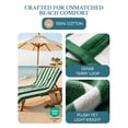 thumbnail image 3 of Casa Platino Cotton Pool Towels - 4 Pack Cabana Striped Bath Towel,Quick Dry Absorbent Towels for Swimming Lessons, Pools and Lake Adventures - Green, 3 of 9