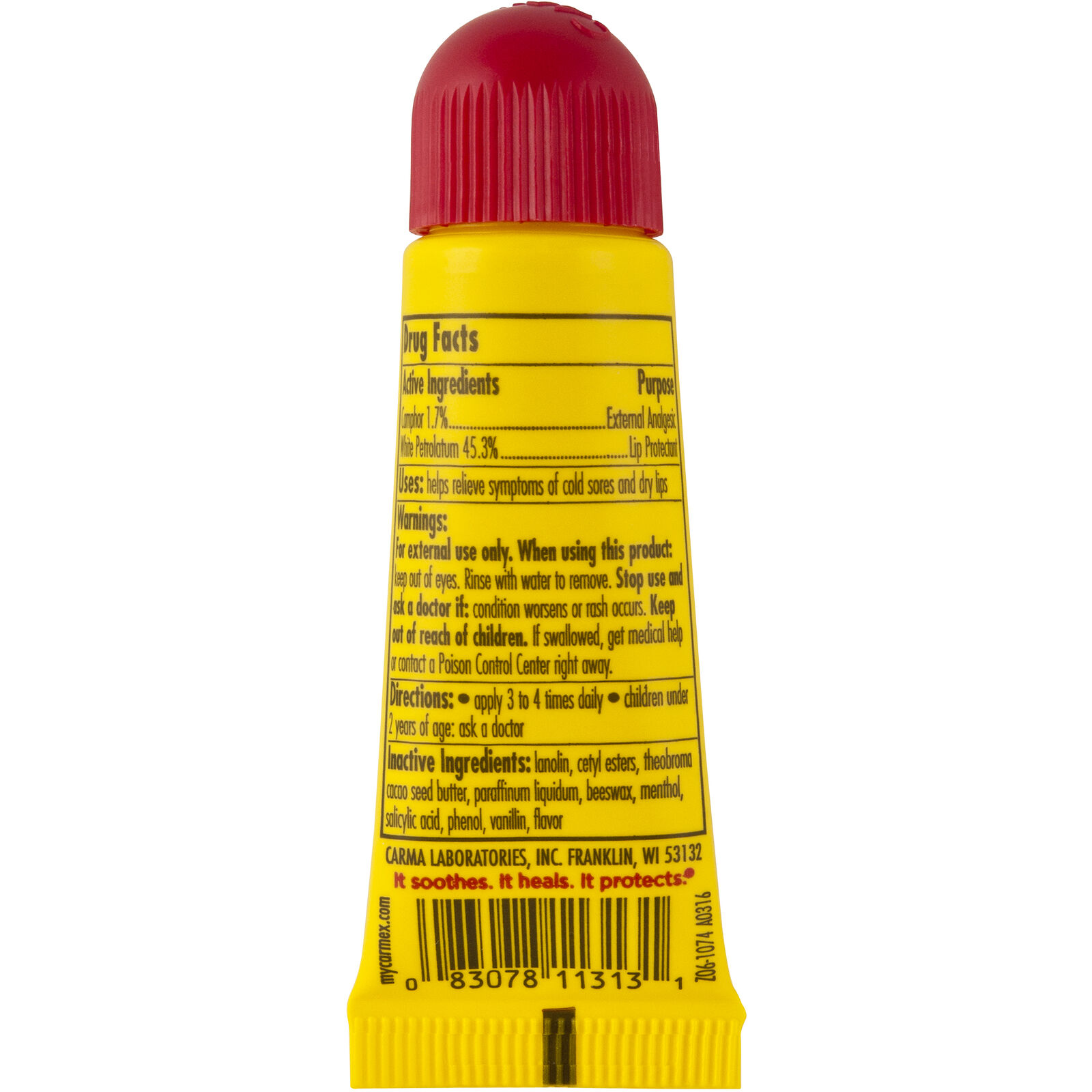 Carmex Soothing Lip Balm, Strawberry 0.35 oz (Pack of 4) - image 4 of 4