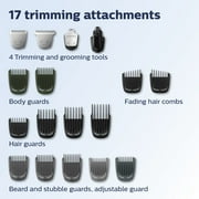 Philips Norelco Multigroom Series 5000 (MG5750/49) 18 Piece, Beard Face, Hair, Body Hair Trimmer For Men - No Blade Oil