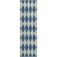 thumbnail image 2 of Addison Rugs Mayfield Washable Transitional Diamonds Navy Runner Rug, 2'3" x 7'6", 2 of 5