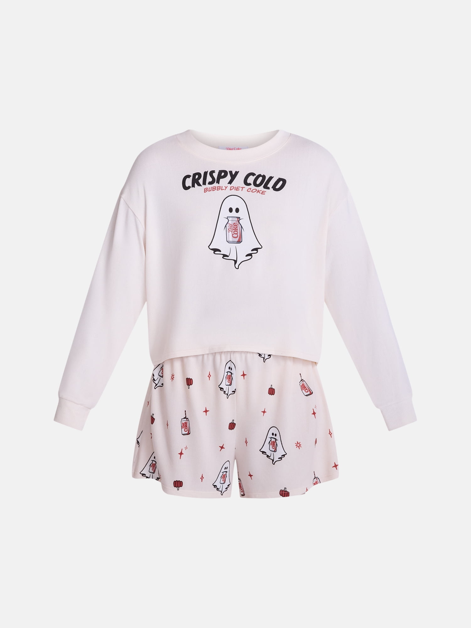 Diet Coke Women's Halloween Tee and Shorts Pajama Set by Grayson Social, 2-Piece, Sizes XS-3X