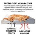 thumbnail image 3 of Furhaven Luxe Lounger Dog Beds for Small/Medium/Large Dogs & Cats - Orthopedic, Cooling Gel, Memory Foam, & More Ultra Plush Gray Jumbo Plus Memory Foam, 3 of 13