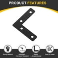 thumbnail image 4 of 12Pcs L-Shaped Brackets Corner Brace, 2.36"x2.36" Corner Bracket Shelf Bracket Right Angle Brackets for Wood Shelves Furniture (60x60mm, Black), 4 of 7
