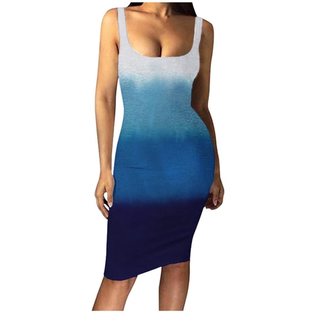 Vestido ajustado sin mangas con hombros descubiertos estampado Sexy informal de verano a la moda para mujer Pompotops ghjkhdj3755