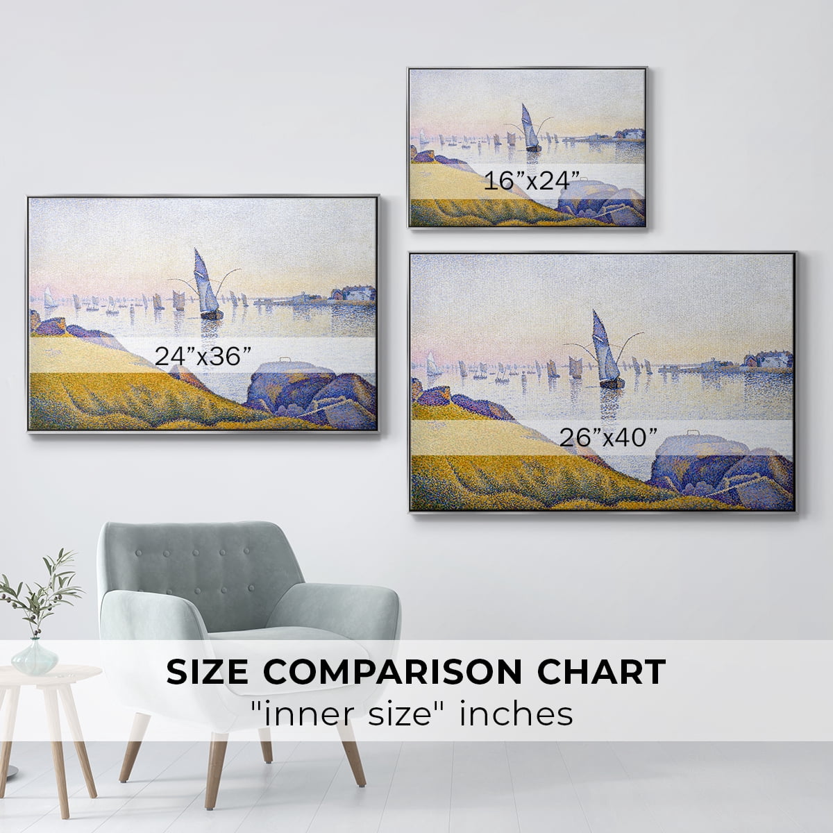 Vintage Landscape-XXXIII By Wexford Home Framed in Silver Wood Gallery Wrapped Canvas 25 in. x 37 in.