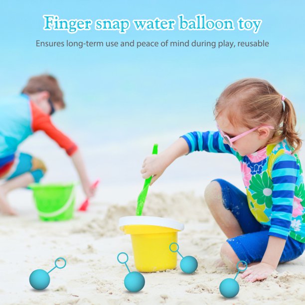 Anillo de tracción Globo de agua Bomba de agua de silicona Juego de piscina Juegos de juguete (Multicolor)