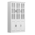 thumbnail image 7 of Oxylife 78.7" H Bookcase Display Storage Cabinet with Glass Door and 10 Shelves for Home Office (47.2" Wide, MDF), 7 of 7