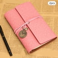 thumbnail image 1 of Xuewenshw 2PCS A6 Loose Leaf Vintage Style Binding Ledger Diary Notebook Notebook Leather Notepad Small Notebook Graphing Spiral, 1 of 3