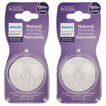 Philips Avent Natural Response Nipple Flow 5 6M+ 4 Ct