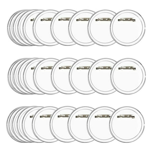 30Pack 58mm Clear Button Pins Acrylic Design Badge Picture Buttons Badges Kit for DIY Crafts3