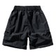 thumbnail image 3 of Mens Shorts Cintura Elástica con Bolsillos Color Sólido Casual Cremallera Bolsillo Shorts de Ropa de Trabajo, Poliéster, 3 of 8