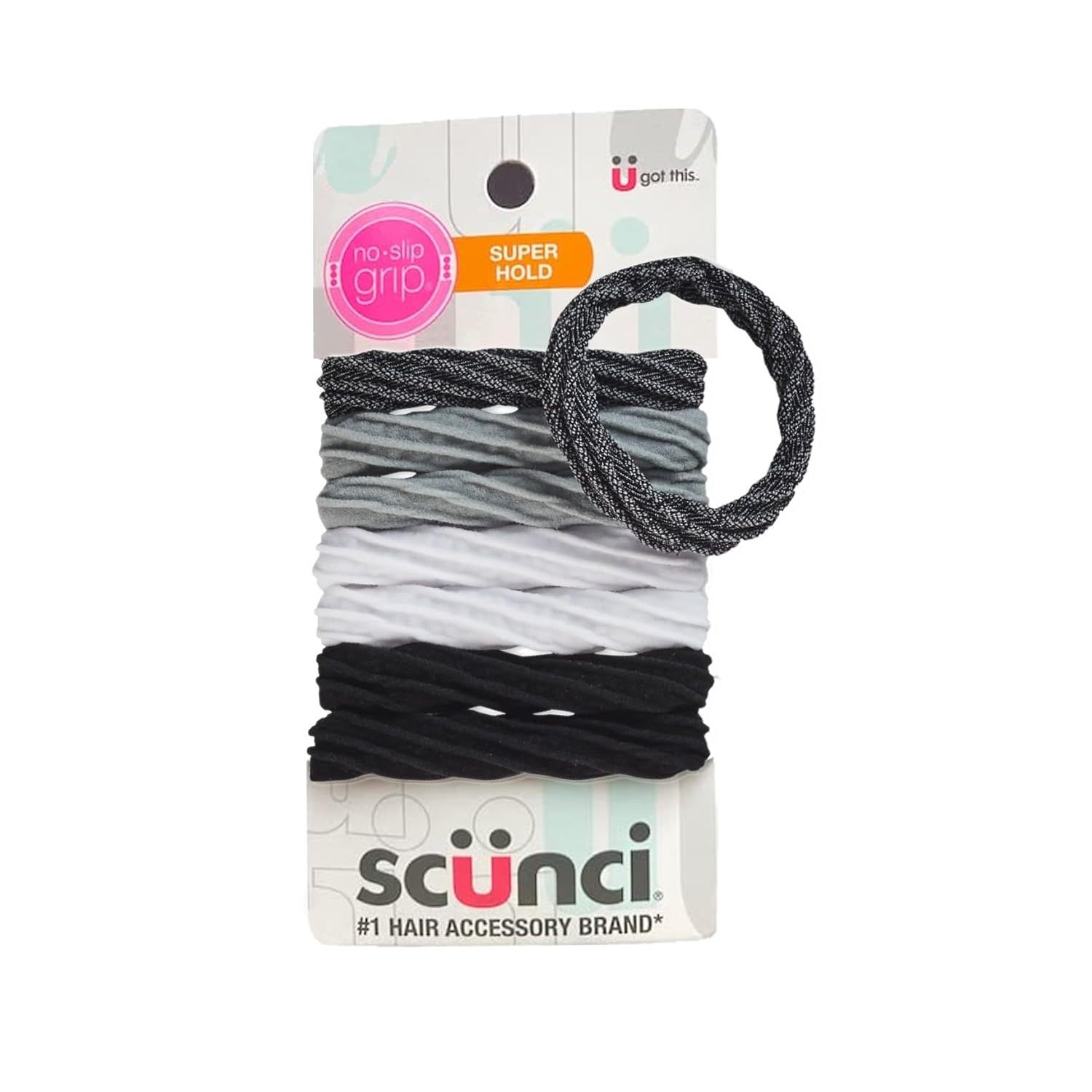 Scunci ColorMatch Ponytailer – Blonde Hair Tie (1-Count) – No-Dent Elastic
