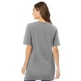thumbnail image 2 of Woman Within Plus Size Perfect Short-Sleeve V-Neck Tunic, 2 of 6