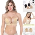 thumbnail image 2 of Strapless Silicone Deep U Bra Self-adhesive Gel Sticky Invisible Bra Bra Backless Dress Nude Bra, 2 of 4