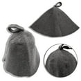 thumbnail image 2 of Wool Felt Sauna Hat Russian Banya Cap Bath Shower Head Protection for Protect Head from Extreme Heat Accessories, 2 of 9