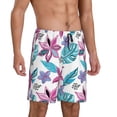 thumbnail image 2 of Kdxio Hawaiian Style Print Mens Sleep Shorts Bottoms Soft Comfy Pajama Wear Pants with Drawstring Pockets, 2 of 7