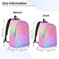 thumbnail image 4 of Daiia Colorful Glitters Vintage Canvas Backpack for Men and Women ,Hiking Backpack,Travel Laptop Bag for School,Large Capacity Backpack, 4 of 8