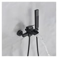 thumbnail image 3 of Matte Black Bathroom Bathtub Faucet Waterfall Faucet With Hand Shower Hot and Cold Water Mixer Taps Wall-mounted Bathtub Faucet ,Easy to Use, 3 of 7