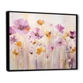 thumbnail image 2 of Designart "Pink curious Wildflowers II" Abstract Botanicals Floater Framed Wall Art Living Room, 2 of 7