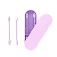 thumbnail image 1 of Silicone Cotton Swabs Stick Reusable Portable and Cleanable Ear Q-tip Rough Friction Cotton Swabs for Ear Cleaning Makeup 2Pcs, 1 of 8