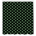 thumbnail image 3 of Ambesonne Alien Shower Curtain, Martian Design, 69"Wx84"L, Fern Green Black, 3 of 3