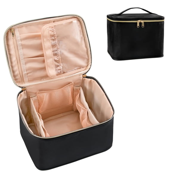 Bolsa de viaje para maquillaje OCHEAL, organizador de cosméticos, color negro