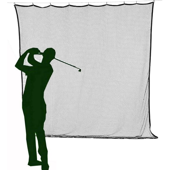 10ft x 15ft Sports Netting Golf Hitting Practice Net Strong 150 LB Tested Nylon Mesh Net 1-Inch Mesh Holes for Golf Baseball Hockey Soccer Lacrosse LAX