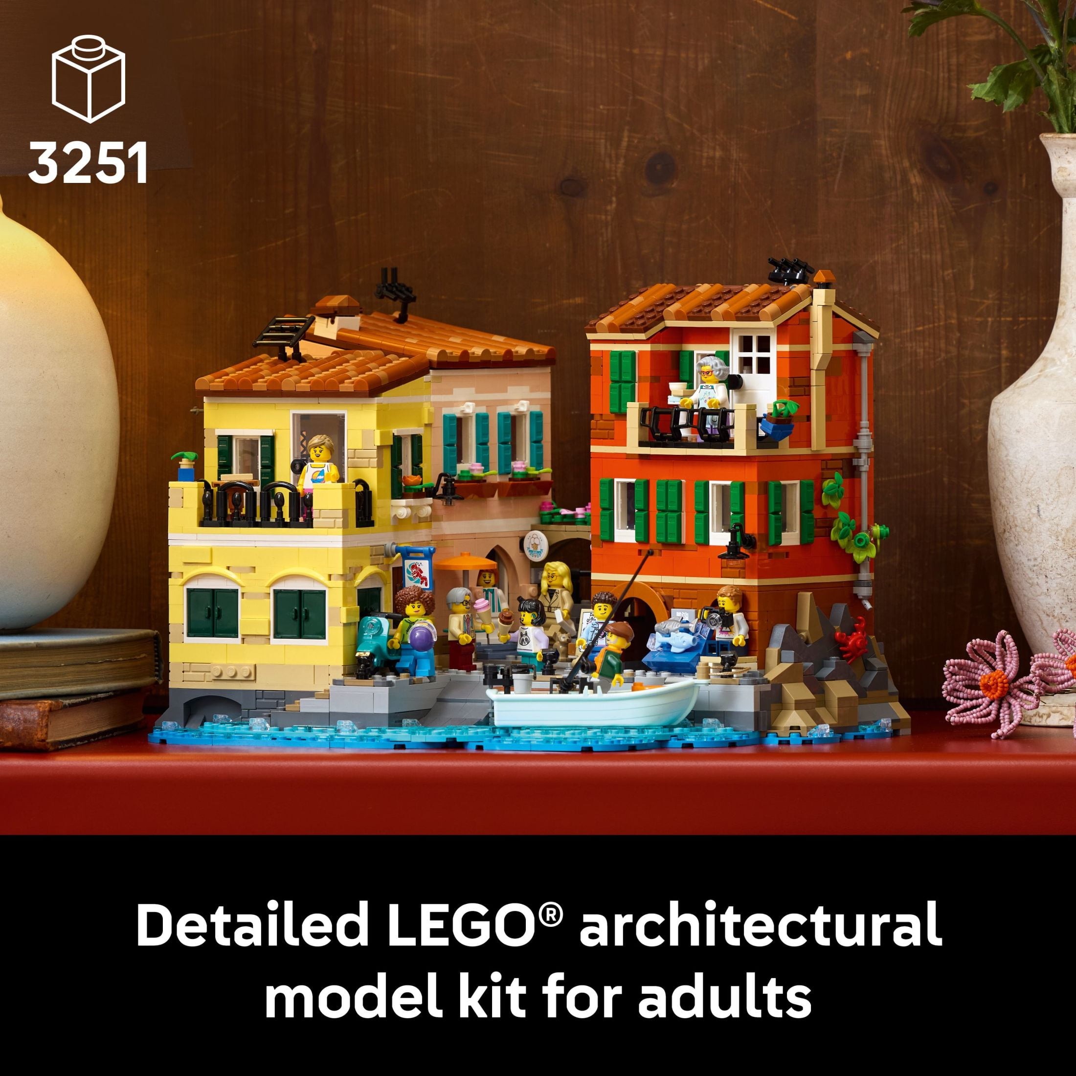 LEGO Ideas Italian Riviera Set, 21359, Adults Coastal Village
