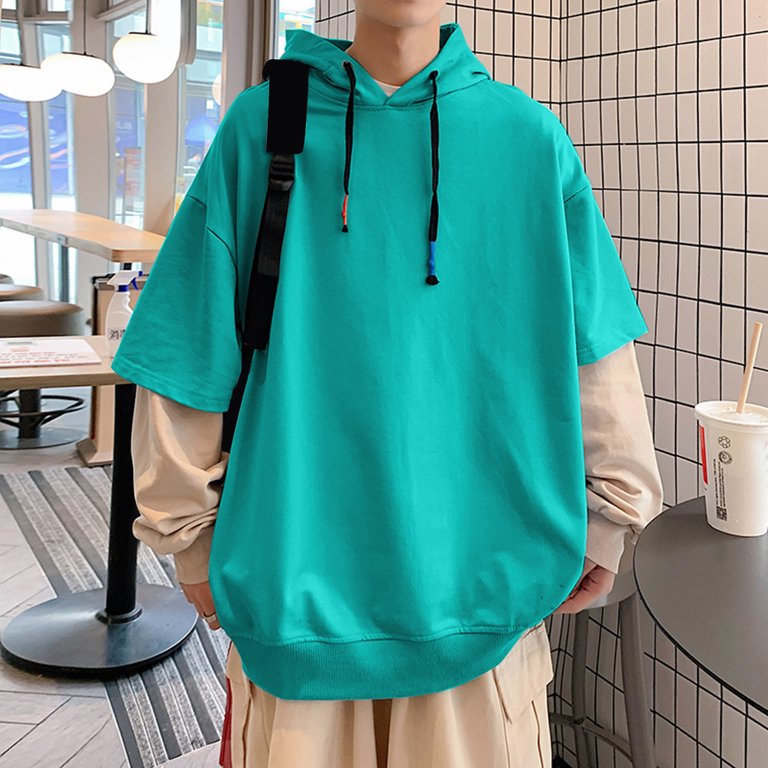 Mens Autumn And Winter Fashion Casual Simple Pullover Hooded Sweater Long  Sleeve Top Heavy Sweatshirts for Men Hoodie Men's Novelty Hoodies Mens  Hoodie 2xl Mens over Lavender Sweatshirt Men Zip up -