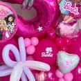 thumbnail image 2 of Globos de papel de aluminio con temática de princesa Barbie, suministros para fiesta de cumpleaños, rosa, número 1-9, 32 pulgadas, 44 piezas（20240530A10-1 Otros, 2 of 5