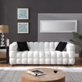 thumbnail image 4 of Llinc Store Marshmallow Sofa 3 Seater Couches for Living Room Body Structure for USA People Boucle Sofa White 84.3" Length ,35.83" Deepth, 4 of 5