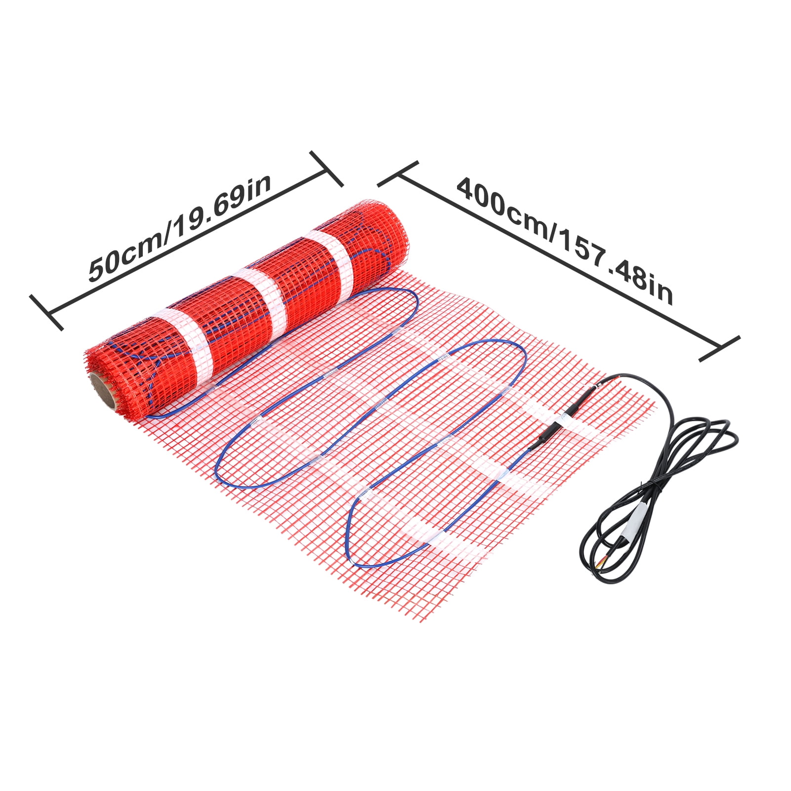 Thehsnt Floor Heating Pad with Digital Programmable Thermostat And Adhesive Back, Four Temperature Control Modes Uniform Heating Underfloor Heating Mat