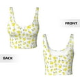 thumbnail image 5 of Picia Yellow Lemon Leaves Sports Bra for Women,Padded Strappy Sports Bras Medium Support Yoga Bra with Removable Cups,Running Yoga Bra-Medium, 5 of 9