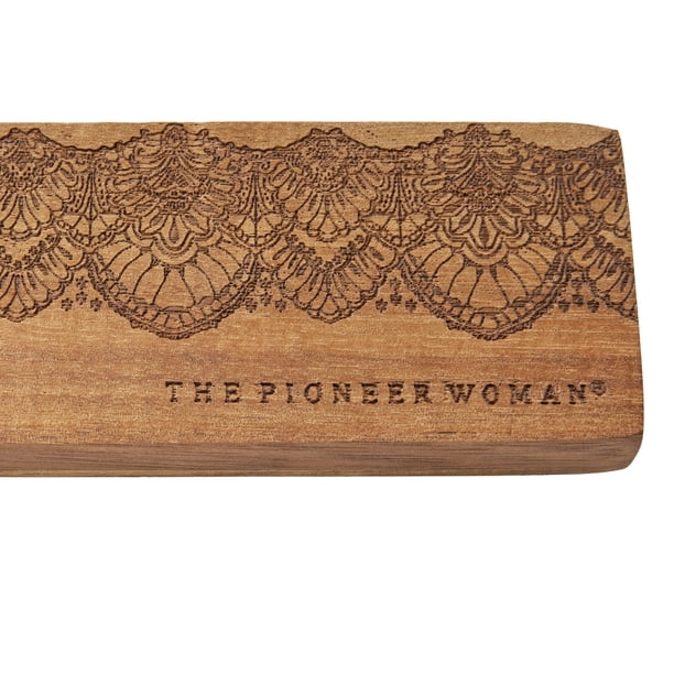 The Pioneer Woman Vintage Lace 15-Inch Acacia Wood Magnetic Wall