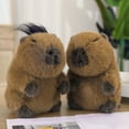 thumbnail image 4 of comerut Cartoon Capybara Plush Doll Fluffy Cotton Stuffed Animal Doll Plushies Ornament Super Soft Sleeping Companion Pillow Cute Plush Toy Birthday Christmas Gift for Kids Girls, 4 of 7