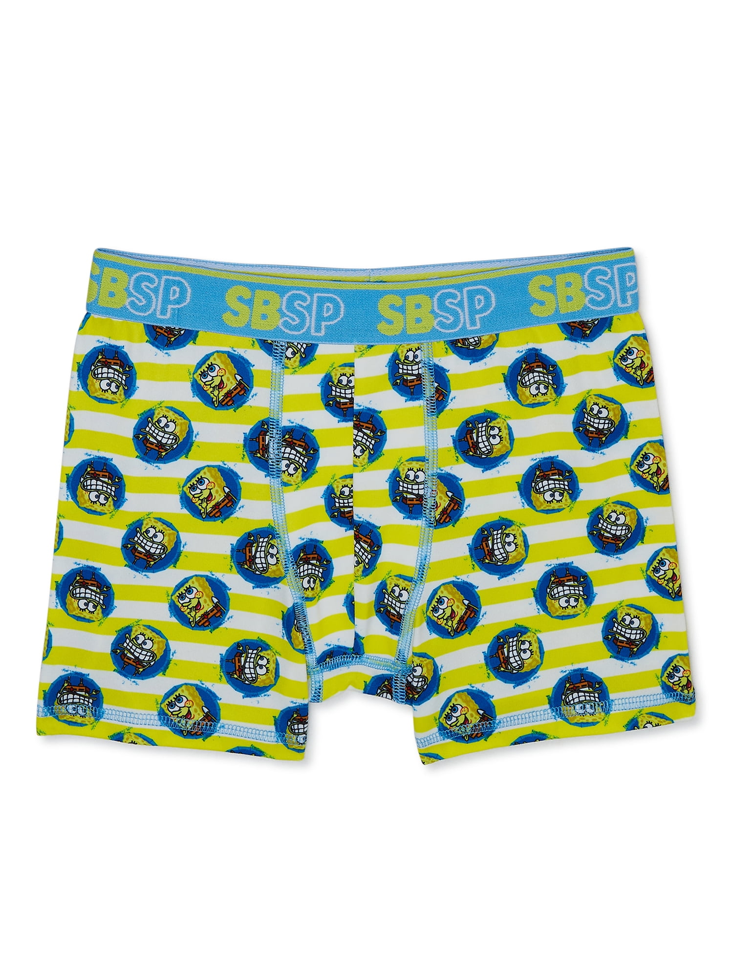 SpongeBob SquarePants Boys Boxer Brief Underwear, 4-Pack, Sizes XS-XL