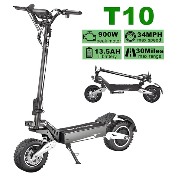 GLIDEZONE 900W Motor Off Road Electric Scooter, 11" Tires, up to 34MPH and 30Miles, E Scooter for Adults, Foldable