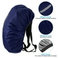 thumbnail image 3 of Uxcell 55-65L Waterproof Backpack Rain Cover with Vertical Reflective Strap, L, Dark Blue, 3 of 5