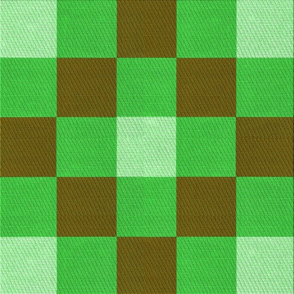 Ahgly Company Machine Washable Indoor Square Transitional Neon Green Area Rugs, 8' Square
