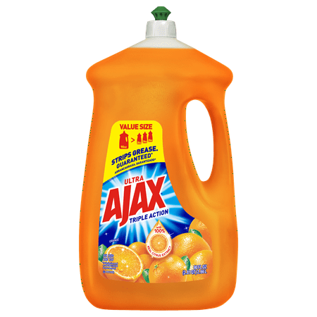 Ajax Ultra Triple Action Liquid Dish Soap, Orange - 90 fl
