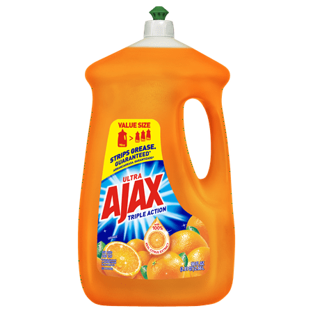 Ajax Ultra Triple Action Liquid Dish Soap, Orange - 90 fl (Best Dish Soap For Hard Water)